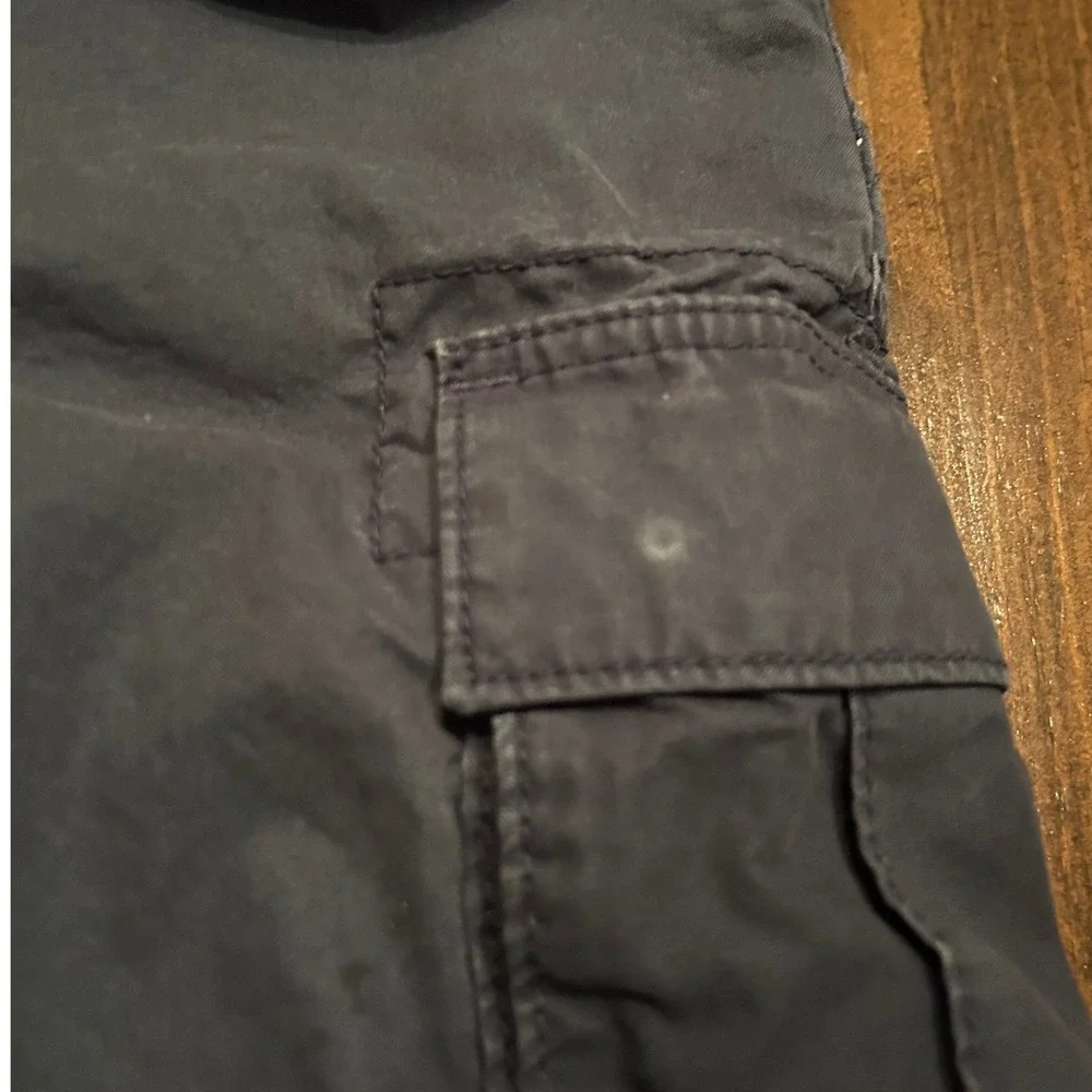 Gap Cargo Shorts Kids 10‎ Regular Navy Blue Elastic Waist Cotton Pockets Summer